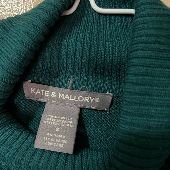 Kate & Mallory Women's Teal Turtleneck Sweater - Picture 2 of 3